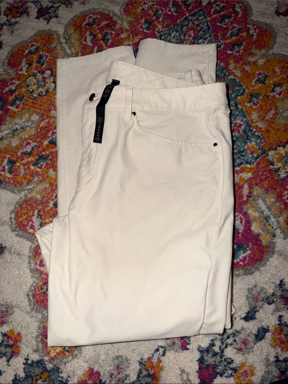 Lululemon White Straight-Leg Pants